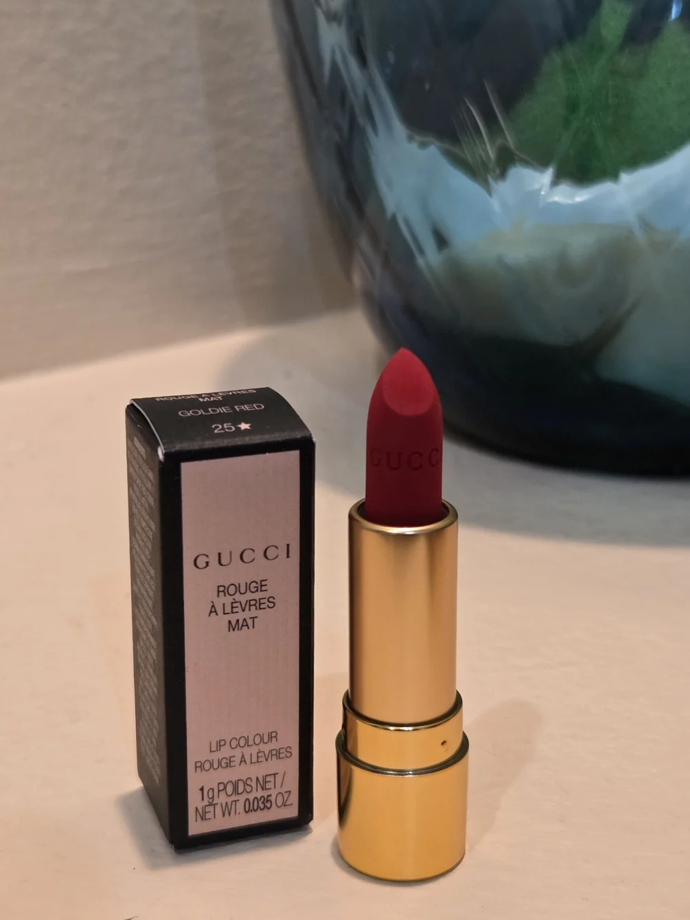 Gucci Rouge à Lèvres Mat Mini Lipstick Goldie Red 25★ 1g New in Box